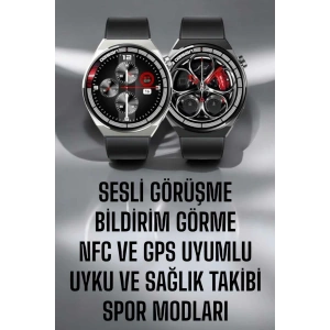 Akıllı Saat GPS VE NFC Özelliği Sesli Görüşme Dokunmstik Ekran