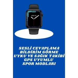 Akıllı Saat Nabız Ölçebilen Adımsayar Kalori Hesaplama Tema Değiştirme GPS Uyumlu
