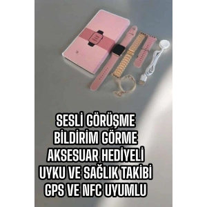 Akıllı Saat Sesli Görüşme Bildirim Görme Uyku ve Sağlık Takibi