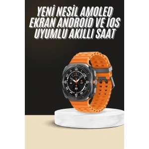 Akıllı Saat Unısex Zarif Görünümlü Titanyum Kasa Amoled Ekran Müzik Dinleme