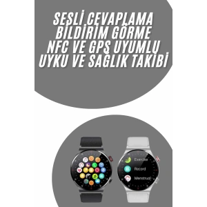 Akıllı Saat Uyku ve Sağlık Takibi NFC Uyumlu Bluetoooth Bağlantılı Android İOS Uyumlu