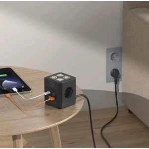Akım Korumalı 3’lü Priz Gece Lambalı 25w 2xusb 2xtype-c Çıkış Yüksek Gerilim Koruma Priz Çoğaltıcı