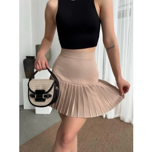 Altı pliseli mini etek