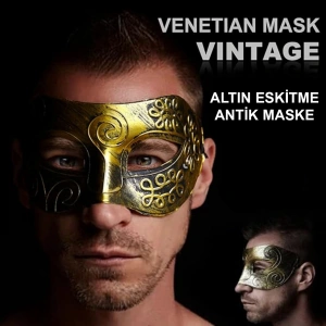 Altın Eskitme Yüz Maskesi - Antik Tarz B Maskesi