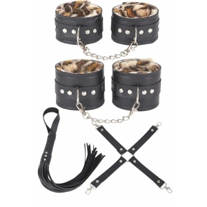 kapsulavm Deri Leoparlı 4lü Harness Set