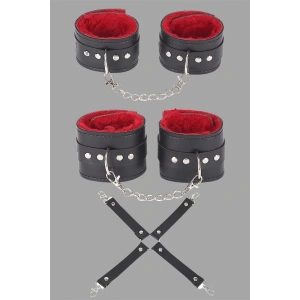 kapsulavm Siyah Kırmızı Harness Fantezi Aksesuar Set