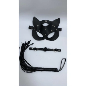 kapsulavm Siyah Maske Ağız Topu,3Lü Set