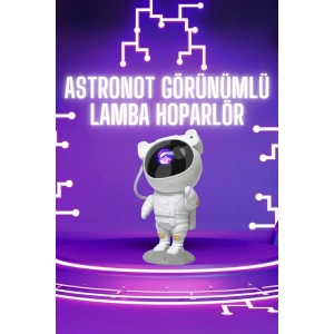 Astronot Şeklinde Bluetooth Hoparlör Gökyüzü Kumandalı Aydınlatma Lamba