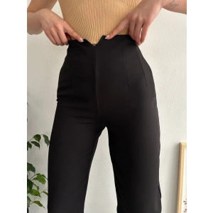 Atlas fletolu pantolon siyah