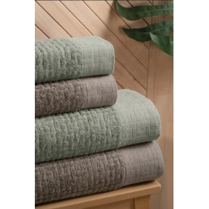 Banyo Seti Koyu Bej Yeşil