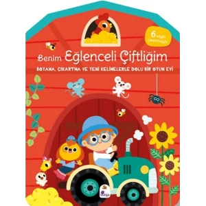 Benim Eğlenceli Çiftliğim-Boyama,Çıkartma ve Yeni Kelimelerle Dolu Bir Oyun Evi(6 Sayfa Çıkartma)
