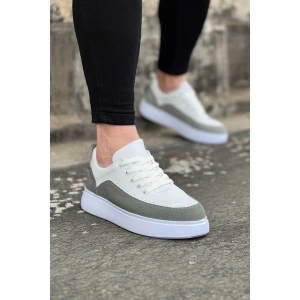 Beyaz Gri Ortopedik Taban Erkek Casual Ayakkabı