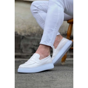 Beyaz Rugan Erkek Casual Ayakkabı