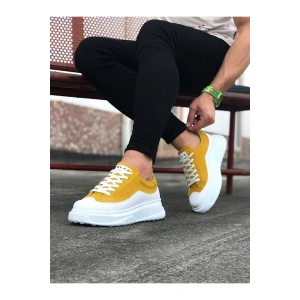 Beyaz Sarı Erkek Ayakkabı