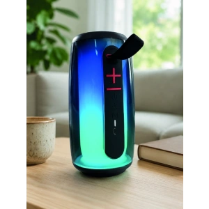 Bluetooth 5.3 RGB LED Işıklı Taşınabilir Hoparlör USB TF Kart AUX Destekli