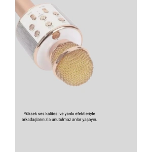 Bluetooth Karaoke Mikrofon Şarjlı Uzun Pil Ömürlü Çok Fonksiyonlu