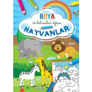 Boya ve Kelimeleri Öğren - Hayvanlar