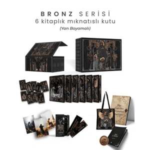 Bronz Serisi 6 Kitaplık Mıknatıslı Kutu - Yan Boyamalı (Ciltli)