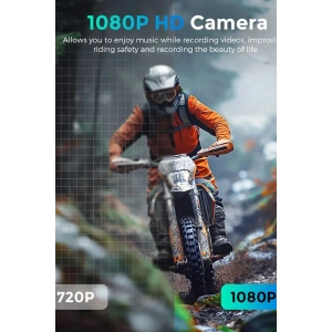 Bt68 Motosiklet Kask Bluetooth Kulaklık 1080p Kamera Ses Kontrolü Video Kayıt Özellikli İntercom