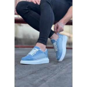 Buz Mavi Kot Kumaş Erkek Casual Ayakkabı