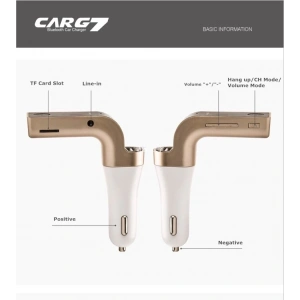 Carg7 Bluetooth Araç Fm Transmitter Usb Girişli (  )
