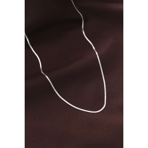 Çelik Gümüş Renk 60 cm İnce İtalyan Zincir Kolye