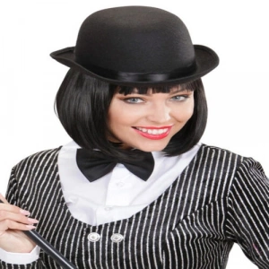 Charlie Chaplin Stil Yetişkin Şapkası – Siyaelon Parti Şapkası