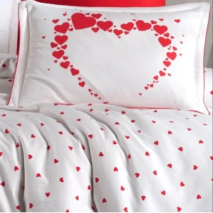 Çift Kişilik Saten Nev Amore Beyaz