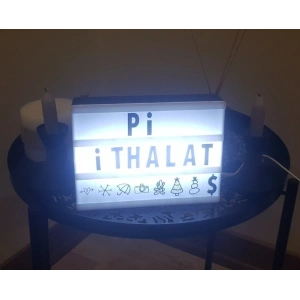 Cinematic Harflerle Işıklı Mesaj Veren Light Box Led Pano A4