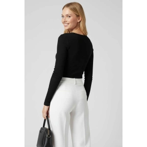 Çıtçıt Detaylı Bluz Siyah