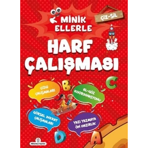 Çiz - Sil Minik Ellerle Harf Çalışması (Kalem Hediyeli)
