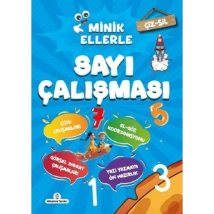 Çiz - Sil Minik Ellerle Sayı Çalışması (Kalem Hediyeli)