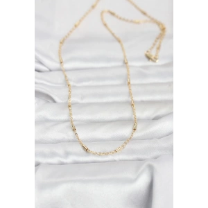 CM 14K Gold Renk Bar Zincir Model 60 cm Kadın Kolye
