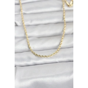 CM 14K Gold Renk Burgu Model Zincirli 60 cm Kadın Kolye