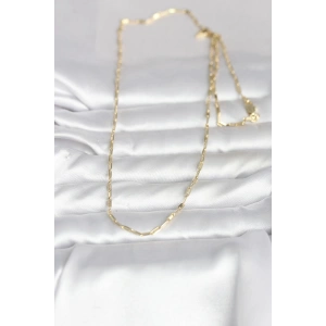 CM 14K Gold Renk İnce Ataç Zincir Model 60 cm Kadın Kolye
