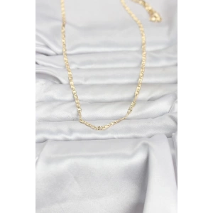 CM 14K Gold Renk Lazer Zincirli Model 60 cm Kadın Kolye