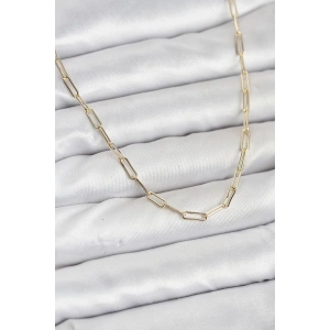 CM 14K Gold Renk Pirinç Ataç Zincir Kadın Kolye