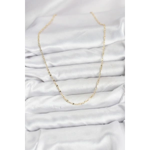 CM 14K Gold Renk Pirinç Gemi Zinciri Model Kadın Kolye