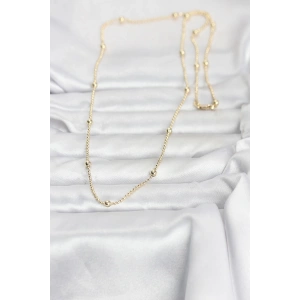 CM 14K Gold Renk Top Zincir 60 cm Kadın Kolye