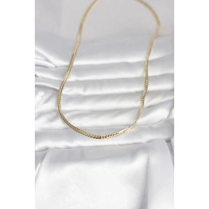 CM 14K Gold Renk Yassı Zincir Model 45 cm Kadın Kolye