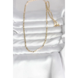 CM 14K Gold Renk Yassı Zincir Model 60 cm Kadın Kolye