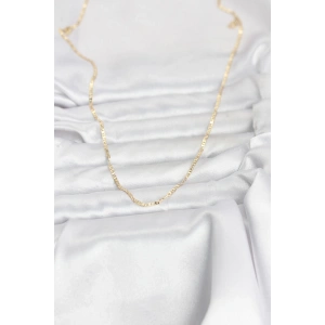 CM 14K Gold Renk Yassı Zincir Model 60 cm Kadın Kolye