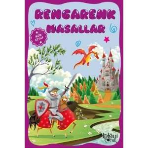 Çocuklar için Hayal ve Odak Geliştirici Rengarenk Masallar Mor Kitap
