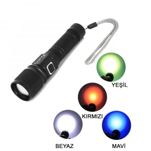 Cree Tg Led 1000 Lümen Göstergeli Fonksiyonel El Feneri  Wt-732