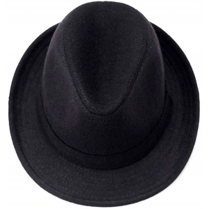 Çuk Boy Siyah Kumaş Fötr Şapka Gösteri Şapkası Michael Jackson Şapkası 54 No