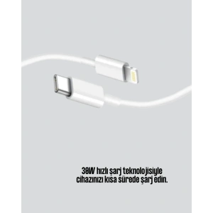Dayanıklı TPE Lightning Kablo – 30W Hızlı Şarj ve Veri Transferi