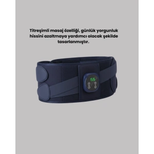 Dijital Ekranlı Isıtmalı Masaj Kemeri Bel Çevresi 100 cm Altı İçin Uygun