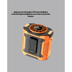 Dijital Ekranlı Turbo Mini Fan – 3 Kademeli Hız, Sessiz Çalışma ve TypeC Şarj