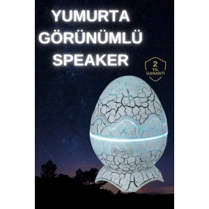 Dinozor Yumurtası Gece Masa Lambası Bluetooth Hoparlör 14 Renk Seçeneği
