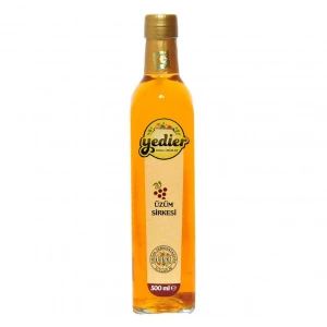 Doğal Fermantasyon Katkısız İçilebilir Üzüm Sirkesi Cam Şişe 500 ML